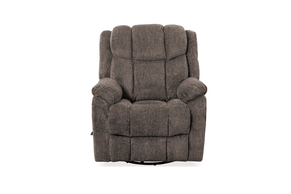 English Elm Man Wah Calgary Upholstered Swivel Recliner In Mink - Cozy, Modern Comfort For Living Spaces B2707P311410