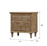 English Elm Wallace & Bay - Wallace & Bay  Ludin Taupe 2-Drawer Nightstand