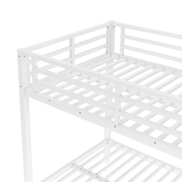 English Elm Metal Twin XL Over Twin XL Bunk Bed Sturdy Steel Frame, Space-Saving Design, Noise-Free Sleep Solution W1580P329009