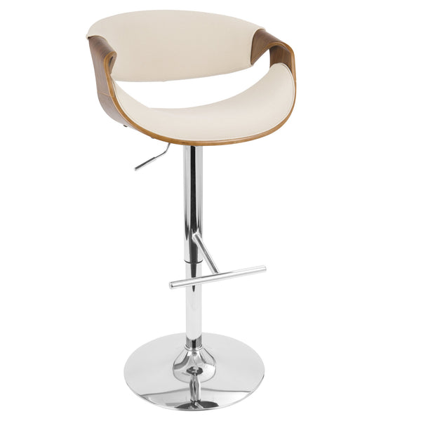 English Elm Mid-century Modern Swivel Barstools with Chrome Base Walnut Arms Set of 3 B202S00793