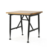 Christopher Knight Home® - Noble House - Eleanora Industrial Antique Finished Acacia Wood End Table with Black Iron Accents