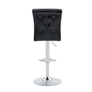 English Elm 4-pack Pu High-back Dining Chairs with Powder-coated Metal Legs for Modern Kitchens Black W3875P371070