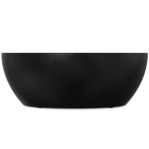 English Elm Elmbrook Round Mango Wood Coffee Table Low Profile Drum Design for Modern Living Rooms Black B136P429086