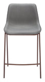 Magnus Counter Stool - Set of 2 Slate Gray & Walnut 109936 Zuo Modern