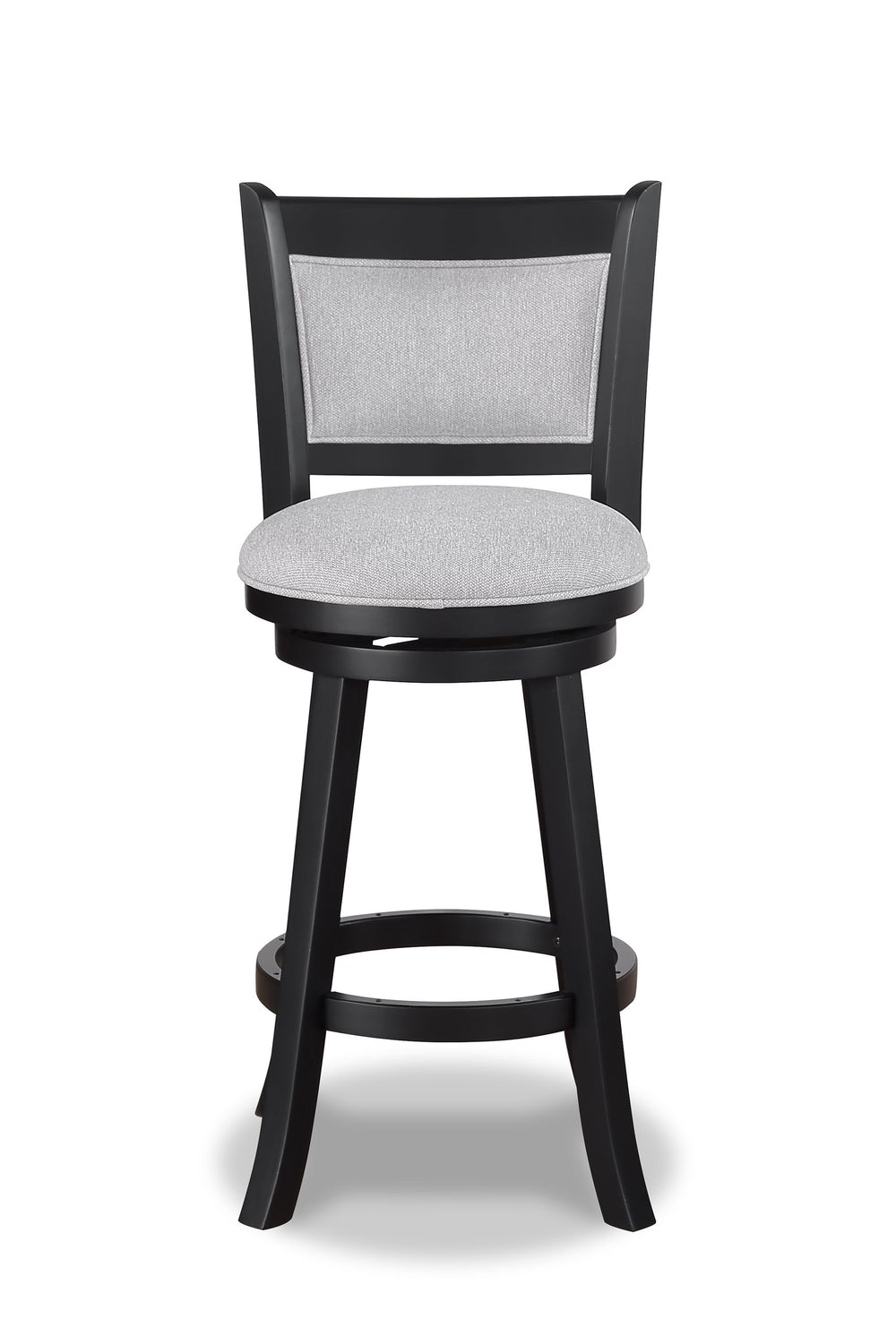 English Elm 2Pc Swivel Pub Stools Set - Stylish Counter Height Chairs With Comfortable Dove Upholstered Seats B011P262367