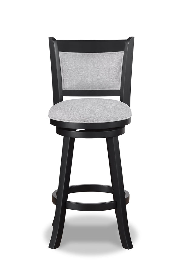 English Elm 2Pc Swivel Pub Stools Set - Stylish Counter Height Chairs With Comfortable Dove Upholstered Seats B011P262367