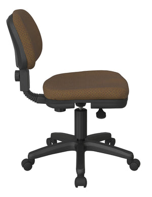 OSP Home Furnishings Basic Task Chair with Pneumatic Height Adjustment Ergonomic Swivel Seat for Home Office Autumn SC117-108