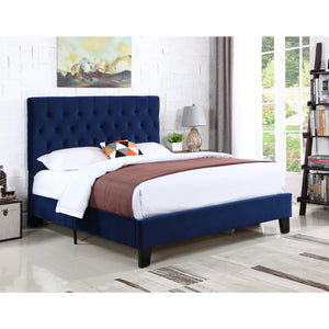 English Elm Gray Camelback Upholstered California King Bed with Nailhead Trim for Master Suite B361P497720