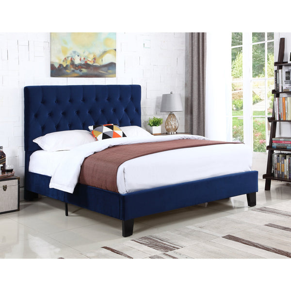 English Elm Gray Camelback Upholstered California King Bed with Nailhead Trim for Master Suite B361P497720