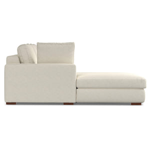 English Elm Charlie Deep Seater Left Sectional Sofa with Extra-Wide Chaise, Eco Performance Fabric, 122" Oversized Lounge Cream B136P199285