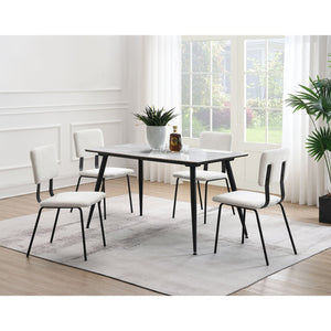 English Elm Darby Pu Leather Dining Side Chairs Set of 2 with Chrome Frame Modern Kitchen B062P440462