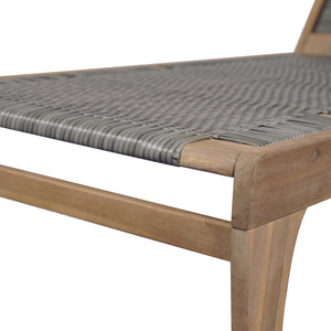 English Elm Christopher Knight Home® - BENFIELD Chaise Lounge Light Brown Acacia Wood Wicker Weather-Resistant Reclining Outdoor Seat 77" N776P294279G