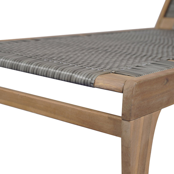 English Elm Christopher Knight Home® - BENFIELD Chaise Lounge Light Brown Acacia Wood Wicker Weather-Resistant Reclining Outdoor Seat 77" N776P294279G