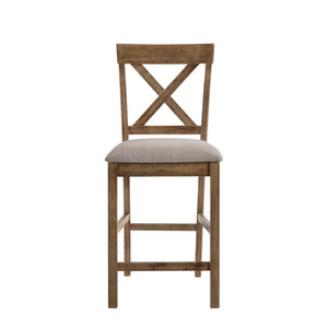 English Elm Contemporary Wood Frame Side Chairs Set of 2 with Durable PU Upholstery, Elegant Dining Accent Oak,Tan 18 L x 42 W x 9 H B2741P336519