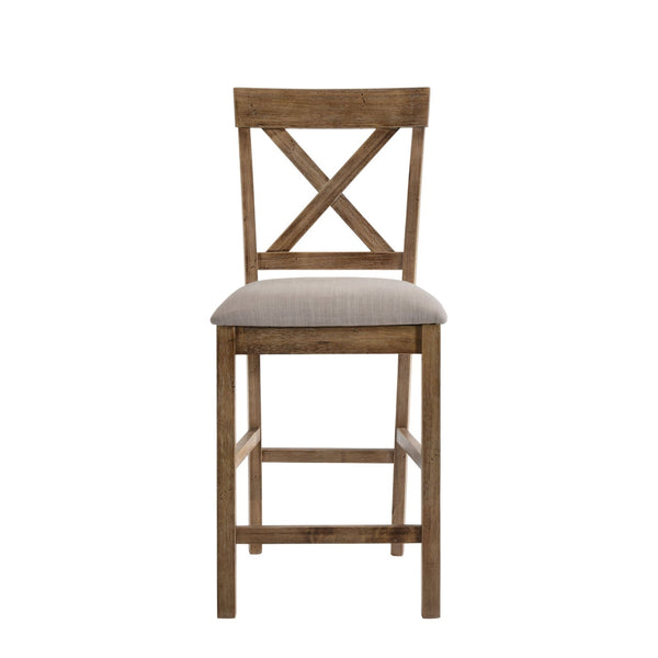 English Elm Contemporary Wood Frame Side Chairs Set of 2 with Durable PU Upholstery, Elegant Dining Accent Oak,Tan 18 L x 42 W x 9 H B2741P336519