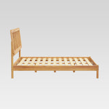 Spindle Midcentury Modern Solid Wood King Bed Natural Pine CMAB8BNP Walker Edison