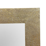 Christopher Knight Home® - Noble House - Charmaine Traditional Handcrafted Aluminum Fitted Mirror, Antique Brass