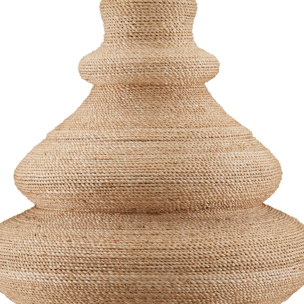 Jaru Table Lamp - Handcrafted Natural Rope Design with Modern Linen Shade for Stylish Illumination