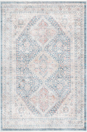 Unique Loom Noble Elizabeth Machine Made Medallion Rug Blue, Beige/Ivory/Gray/Red/Pink 5' 1" x 7' 10"