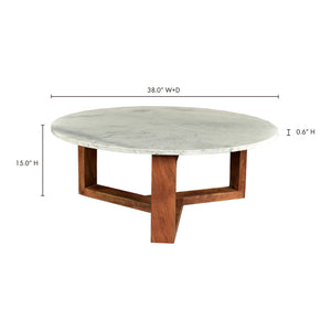English Elm Jinxx Square Marble Top Coffee Table Solid Acacia Base Natural Veining Living Room B2769P498411
