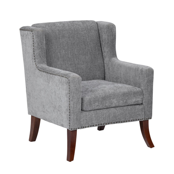 Crestview Collection Modern Indigo Accent Chair - Stylish Comfort For Your Living Room With Sturdy Legs And Plush Cushion Gray Polyester Evfzr4351ogry