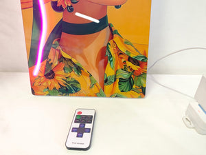 English Elm 16X10 Fashion Girl Led Wall Art – Neon Glow Acrylic Decor For Modern Living Rooms & Bedrooms T3976P383253