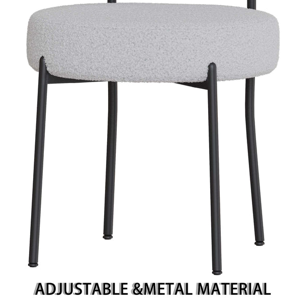 English Elm 63" Modern-Medieval Cream Mdf Dining Table Set With 4 Cushioned Chairs - Stylish & Versatile Design W2189S00707