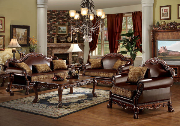 English Elm Cherry Oak Coffee Table - Vintage Elegance With Claw Legs, Scalloped Design & Durable Finish B062P209069