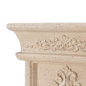 English Elm Pedestal Column Plant Stand Handcrafted Mgo for Indoor Outdoor Decor Display N772P382568S