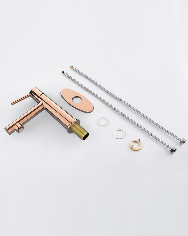 English Elm Rose Rose Gold Single-Handle Bathroom Faucet Deck Mount for Vanity RV Modern 1.5 GPM Zinc Alloy Finish T3177P289657