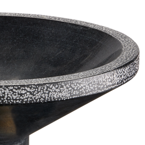 Vincent White Marble Bowl with Brass Base - Elegant Chiseled Design for Modern Home Decor