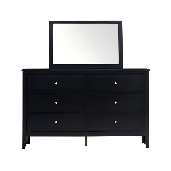 English Elm Daniel Assembled 5-Drawer Chest with English Dovetail Drawers, Metal Hardware & Solid Wood Frame Black 62 L x 40 W x 19 H B078P400751