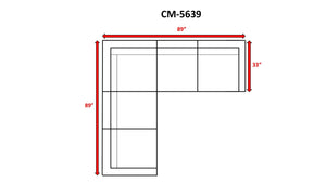 English Elm Fully Assembled Outdoor Sectional Sofa - L-Shaped, All-Weather Wicker, Plush Cushions, Uv Resistant B120S00106