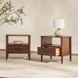 20" Spindle Leg Nightstand - Set of 2 Walnut SPNB4CWT-2PK Walker Edison