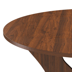 English Elm 43 Inch Foldable Mdf Dining Table with Warm Wood Grain Veneer for Compact Living Walnut W2700P409328