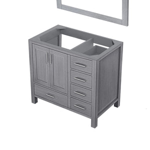 English Elm Distressed Grey Wood Bath Vanity 36" W With Coordinated Mirror, Ample Storage & Rustic Charm B2731S00510