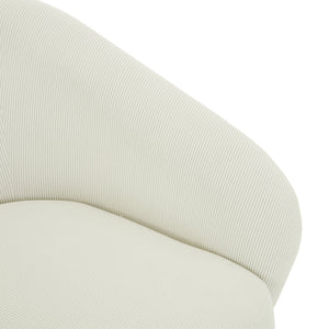 English Elm Christopher Knight Home® - Modern Swivel Narrow Corduroy Accent Chair with 360° Rotation, Compact Barrel Seat, 300 lb Capacity, Beige Comfort N765P292088B