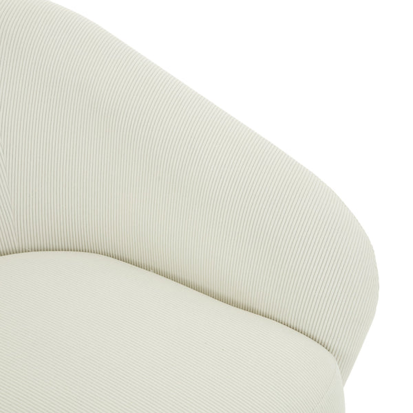 English Elm Christopher Knight Home® - Modern Swivel Narrow Corduroy Accent Chair with 360° Rotation, Compact Barrel Seat, 300 lb Capacity, Beige Comfort N765P292088B