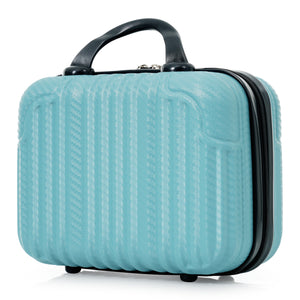 English Elm 6-piece Hardshell Abs Luggage Set with Spinner Wheels Tsa Lock and Scratch Resistant Shell Ice Blue N730P354689C