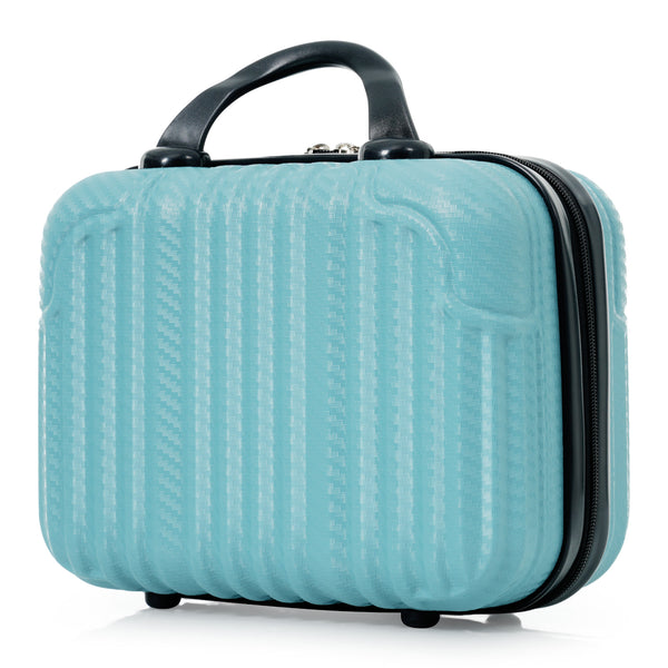 English Elm 6-piece Hardshell Abs Luggage Set with Spinner Wheels Tsa Lock and Scratch Resistant Shell Ice Blue N730P354689C
