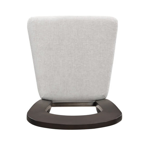 English Elm Dining Side Chairs Set of 2 Gray Chenille Upholstered with Rubberwood Legs for Kitchen N779P236958E