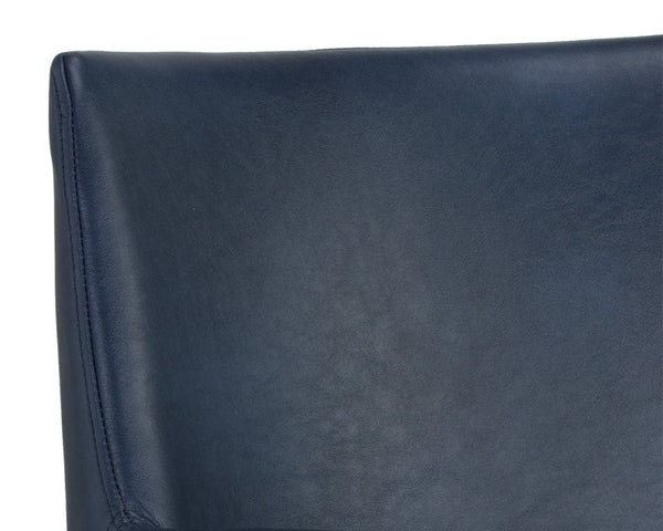 Sunpan Bernadette Dining Armchair – Elegant Design with Antique Brass Frame and Durable Faux Leather Upholstery Bravo Admiral