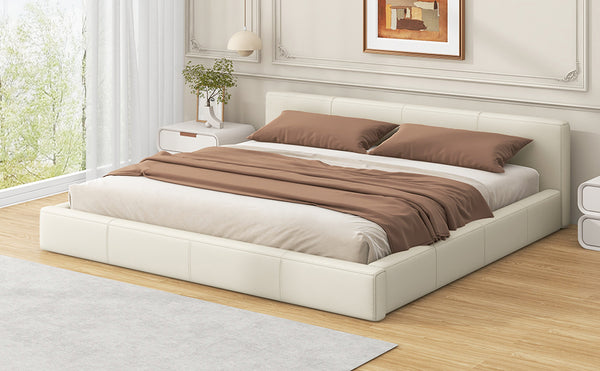 English Elm Christopher Knight Home® - [Stylish Beige Upholstered Bed] - Modern Elegance Meets Durability For Ultimate Bedroom Comfort! N769P241238K