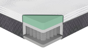 English Elm 12" Full Gel-Infused Green Tea Memory Foam Hybrid Mattress, 12" Plush Pocket Coils, Breathable USA-made B011P218277
