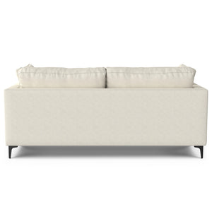 English Elm Ava Mid Century Sofa 76" — Eco-Friendly Performance Fabric, Plush Foam Cushions, Sturdy Metal Legs Cream B136P199276