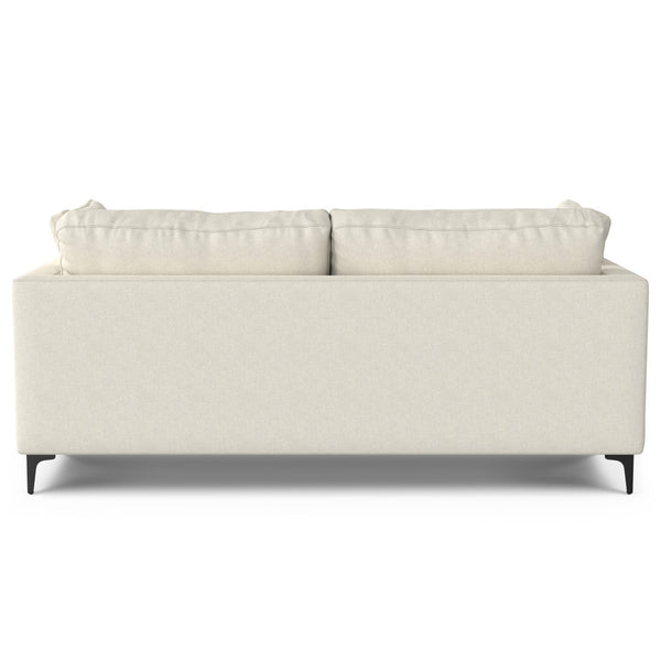 English Elm Ava Mid Century Sofa 76" — Eco-Friendly Performance Fabric, Plush Foam Cushions, Sturdy Metal Legs Cream B136P199276