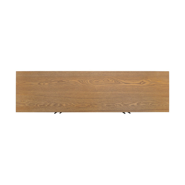 English Elm Christopher Knight Home® - Modern Sideboard - 59" Natural Finish Mdf Storage Cabinet With 4 Doors, Metal Handles For Home Use N780P352310N