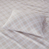 True North by Sleep Philosophy Cozy Flannel Casual Printed Sheet Set TN20-0279 Pink Plaid