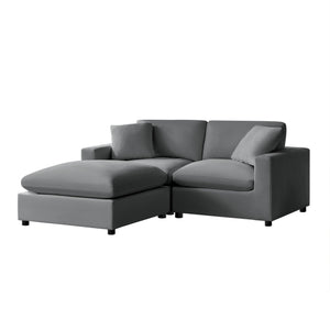 English Elm Caylie Modular 3-Piece Chofa Set - Charcoal Upholstery, Versatile Design For Ultimate Comfort & Style B050S00024