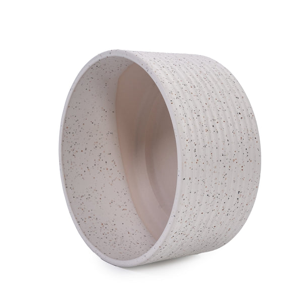 English Elm 2 Pieces Ceramic Flowerpot Set - Elegant Milk White Planters Perfect For Indoor & Outdoor Décor W3273P322550